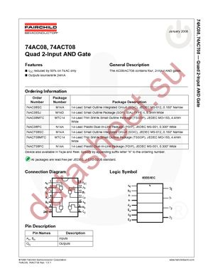 74AC08MTC datasheet  